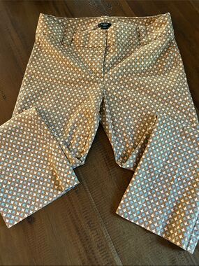 J. Crew Tan Geometric-Print Chinos
